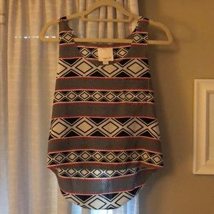 Aryn K Tribal Print High Low Tank